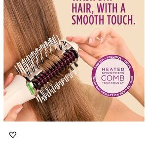 Shark Smooth Style Heated Comb to Straighten Blow Dry Brush for All Hair Types